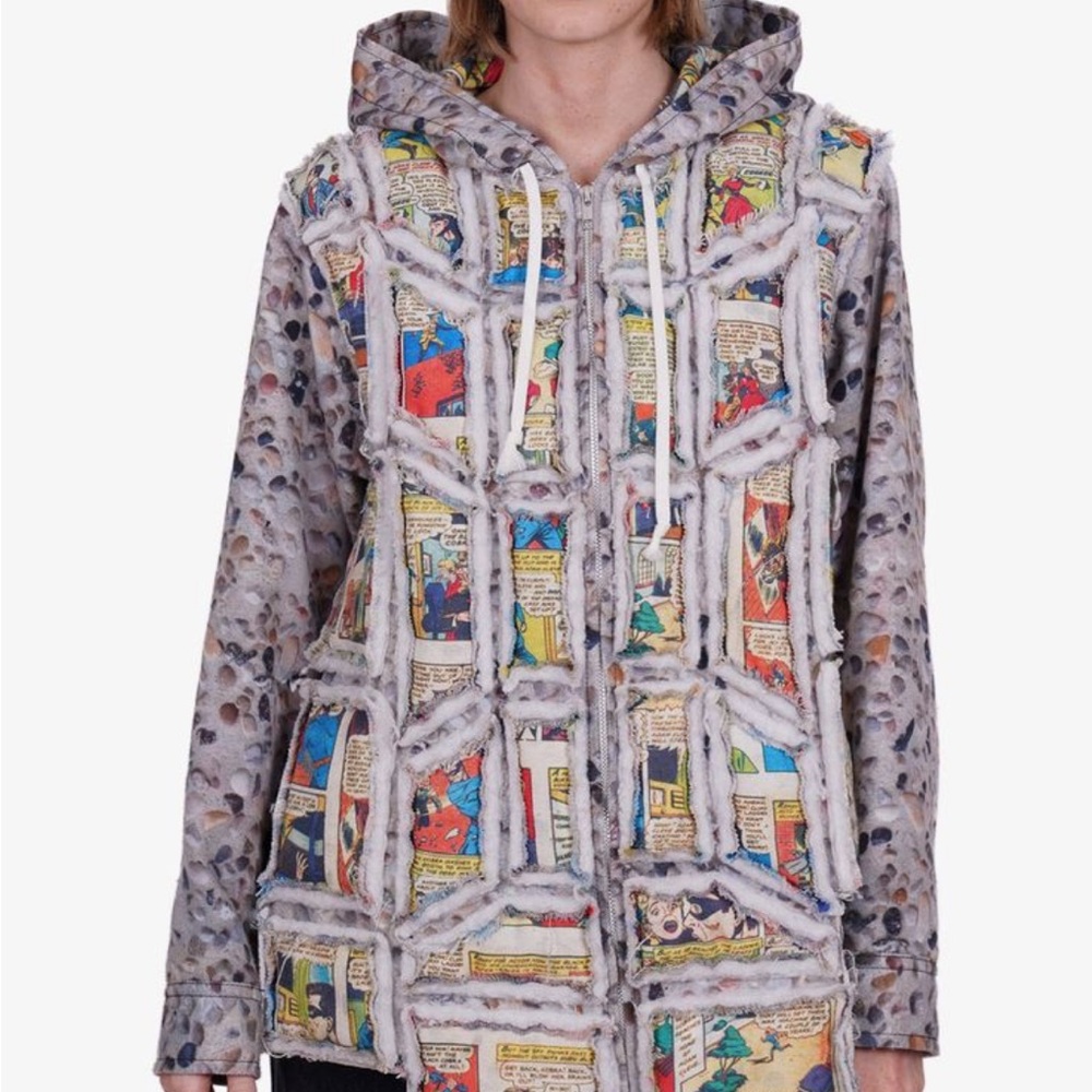 Vibrant comic print jacket by Comme des Garçons